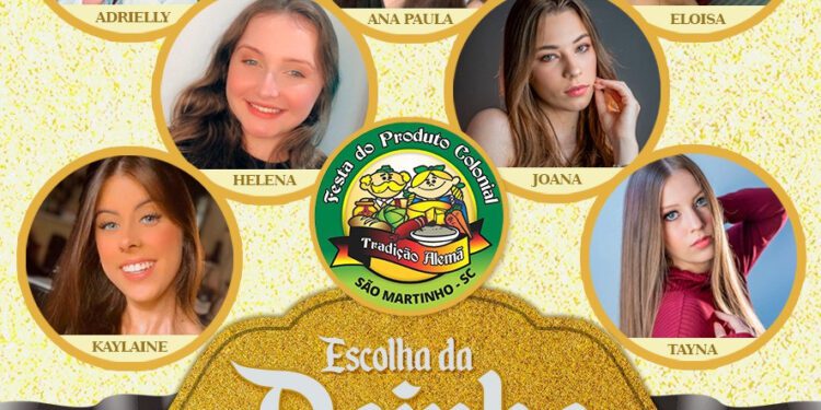 Realeza da 27ª Festa do Produto Colonial em São Martinho SC, será definida nesta sexta-feira, dia 24