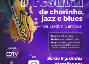 Começa na sexta (8), em Vitória ES, o 1º Festival de Chorinho, Jazz e Blues de Jardim Camburi