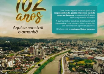 Brusque SC comemora 162 anos. A programação de aniversário inicia no dia 30 de julho, próximo domingo