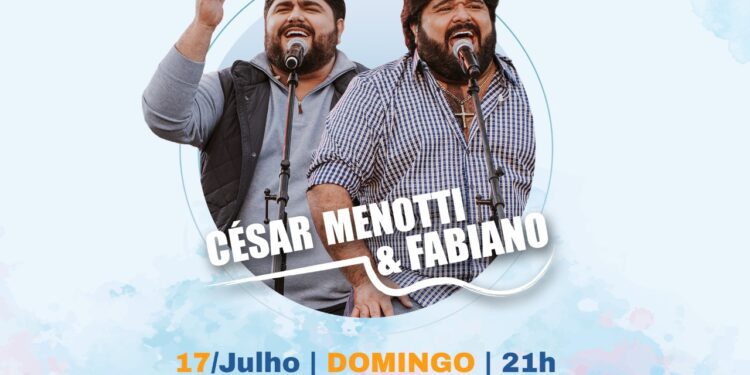 Dupla César Menotti e Fabiano no 31° Festival Nacional de Peixes e Frutos do Mar em Tramandaí RS