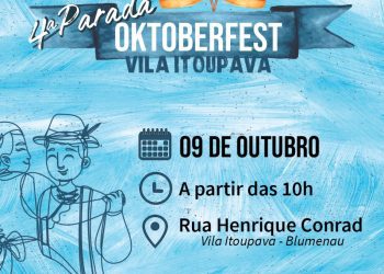Neste domingo, dia 9, o desfile da Oktoberfest, tradicional na Rua 15 de Novembro em Blumenau SC