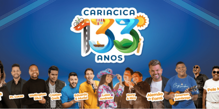 Cariacica ES133 anos: 10 shows de graça vão agitar o parque O Cravo e a Rosa a partir do dia 29 de junho