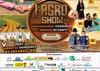 Vem ai o 1ª Agro Show de Jussara GO, de 31 de agosto a 02 de setembro